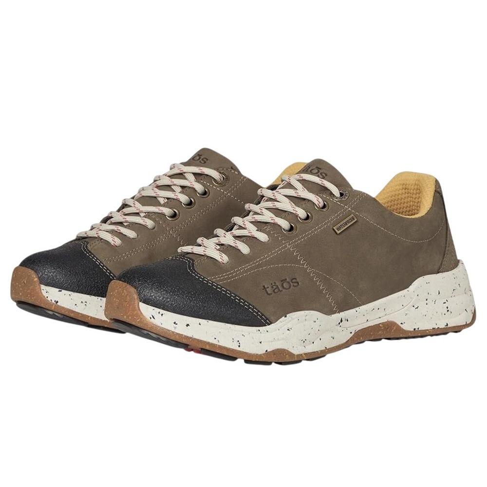 Taos Dashing Waterproof Sneakers Womens 10 Brown Leather Walking Shoes Low Top